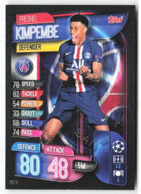 Presnell Kimpembe, Card, 2019-20 Topps Match Attax UEFA Champions League, BASE