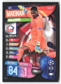 Mike Maignan, Card, 2019-20 Topps Match Attax UEFA Champions League, BASE