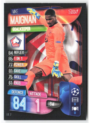 Mike Maignan, Kartička, 2019-20 Topps Match Attax UEFA Champions League, BASE