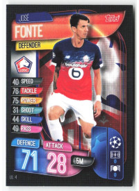 José Fonte, Card, 2019-20 Topps Match Attax UEFA Champions League, BASE