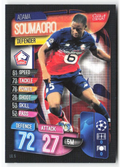 Adama Soumaoro, Card, 2019-20 Topps Match Attax UEFA Champions League, BASE