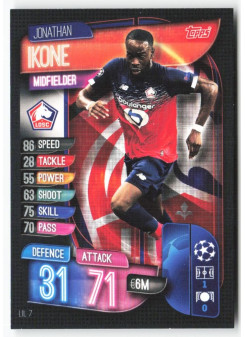 Jonathan Ikone, Card, 2019-20 Topps Match Attax UEFA Champions League, BASE