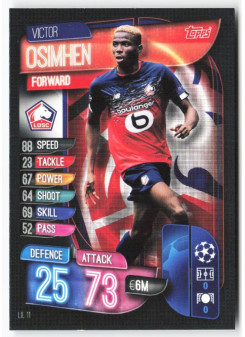 Victor Osimhen, Card, 2019-20 Topps Match Attax UEFA Champions League, BASE