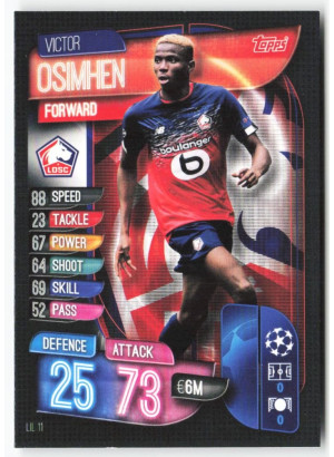 Victor Osimhen, Kartička, 2019-20 Topps Match Attax UEFA Champions League, BASE