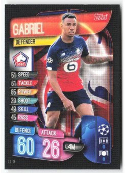 Gabriel, Card, 2019-20 Topps Match Attax UEFA Champions League, BASE
