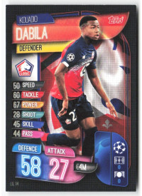 Kouadio Dabila, Card, 2019-20 Topps Match Attax UEFA Champions League, BASE