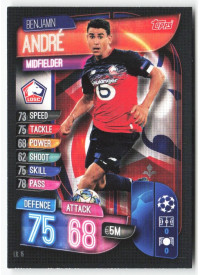 Benjamn André, Card, 2019-20 Topps Match Attax UEFA Champions League, BASE