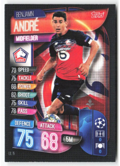 Benjamn André, Card, 2019-20 Topps Match Attax UEFA Champions League, BASE