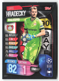 Lukas Hradecky, Card, 2019-20 Topps Match Attax UEFA Champions League, BASE
