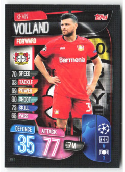 Kevin Volland, Card, 2019-20 Topps Match Attax UEFA Champions League, BASE