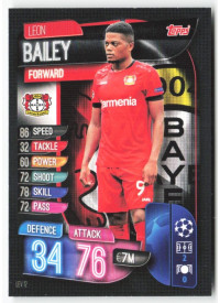 Leon Bailey, Card, 2019-20 Topps Match Attax UEFA Champions League, BASE