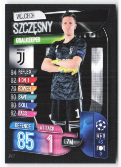 Wojciech Szczesny, Card, 2019-20 Topps Match Attax UEFA Champions League, BASE