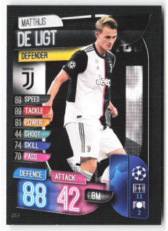 Matthijs De Ligt, Card, 2019-20 Topps Match Attax UEFA Champions League, BASE