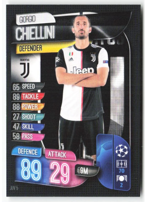 Giorgio Chiellini, Card, 2019-20 Topps Match Attax UEFA Champions League, BASE