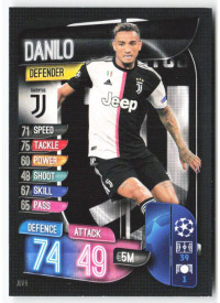 Danilo, Card, 2019-20 Topps Match Attax UEFA Champions League, BASE