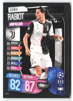 Adrien Rabiot, Card, 2019-20 Topps Match Attax UEFA Champions League, BASE