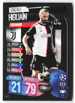 Gonzalo Higuaín, Card, 2019-20 Topps Match Attax UEFA Champions League, BASE