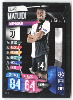 Blaise Matuidi, Card, 2019-20 Topps Match Attax UEFA Champions League, BASE