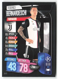Federico Bernardeschi, Card, 2019-20 Topps Match Attax UEFA Champions League, BASE