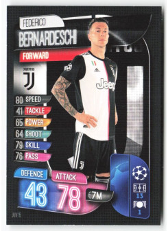 Federico Bernardeschi, Card, 2019-20 Topps Match Attax UEFA Champions League, BASE