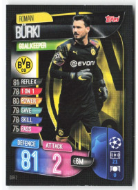 Roman Bürki, Card, 2019-20 Topps Match Attax UEFA Champions League, BASE