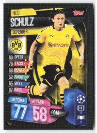 Nico Schulz, Card, 2019-20 Topps Match Attax UEFA Champions League, BASE