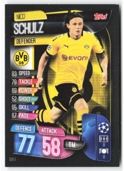 Nico Schulz, Card, 2019-20 Topps Match Attax UEFA Champions League, BASE