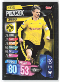 Lukasz Piszczek, Card, 2019-20 Topps Match Attax UEFA Champions League, BASE