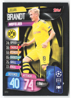 Julian Brandt, Card, 2019-20 Topps Match Attax UEFA Champions League, BASE