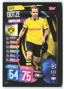 Mario Gotze, Card, 2019-20 Topps Match Attax UEFA Champions League, BASE