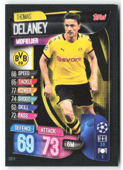 Thomas Delaney, Card, 2019-20 Topps Match Attax UEFA Champions League, BASE