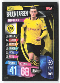 Jacob Bruun Larsen, Card, 2019-20 Topps Match Attax UEFA Champions League, BASE