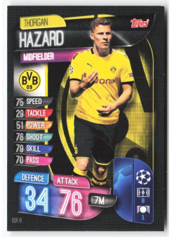 Thorgan Hazard, Card, 2019-20 Topps Match Attax UEFA Champions League, BASE