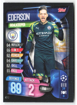 Ederson, Card, 2019-20 Topps Match Attax UEFA Champions League, BASE