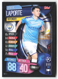 Aymeric Laporte, Card, 2019-20 Topps Match Attax UEFA Champions League, BASE