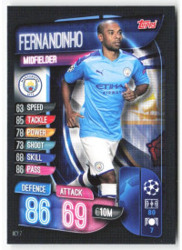 Fernandinho, Card, 2019-20 Topps Match Attax UEFA Champions League, BASE