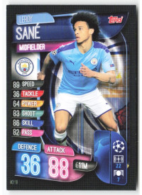 Leroy Sané, Card, 2019-20 Topps Match Attax UEFA Champions League, BASE