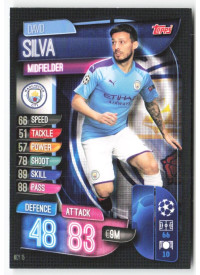 David Silva, Card, 2019-20 Topps Match Attax UEFA Champions League, BASE