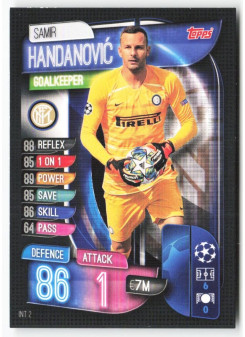 Samir Handanović, Kartička, 2019-20 Topps Match Attax UEFA Champions League, BASE