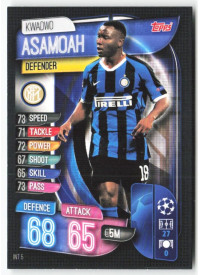 Kwadwo Asamoah, Card, 2019-20 Topps Match Attax UEFA Champions League, BASE