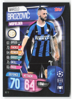 Marcelo Brozović, Kartička, 2019-20 Topps Match Attax UEFA Champions League, BASE