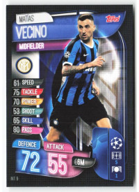 Matias Vecino, Card, 2019-20 Topps Match Attax UEFA Champions League, BASE