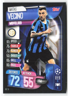 Matias Vecino, Kartička, 2019-20 Topps Match Attax UEFA Champions League, BASE