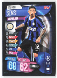Stefano Sensi, Card, 2019-20 Topps Match Attax UEFA Champions League, BASE
