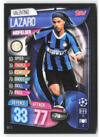Valentino Lazaro, Card, 2019-20 Topps Match Attax UEFA Champions League, BASE