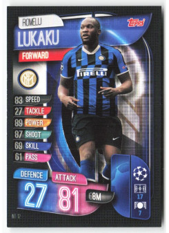 Romelu Lukaku, Kartička, 2019-20 Topps Match Attax UEFA Champions League, BASE