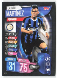 Lautaro Martínez, Card, 2019-20 Topps Match Attax UEFA Champions League, BASE