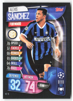 Alexis Sánchez, Kartička, 2019-20 Topps Match Attax UEFA Champions League, BASE