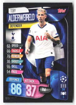 Toby Alderweireld, Card, 2019-20 Topps Match Attax UEFA Champions League, BASE