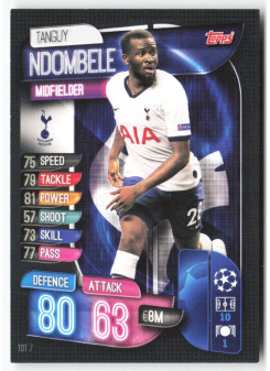 Tanguy Ndombele, Card, 2019-20 Topps Match Attax UEFA Champions League, BASE